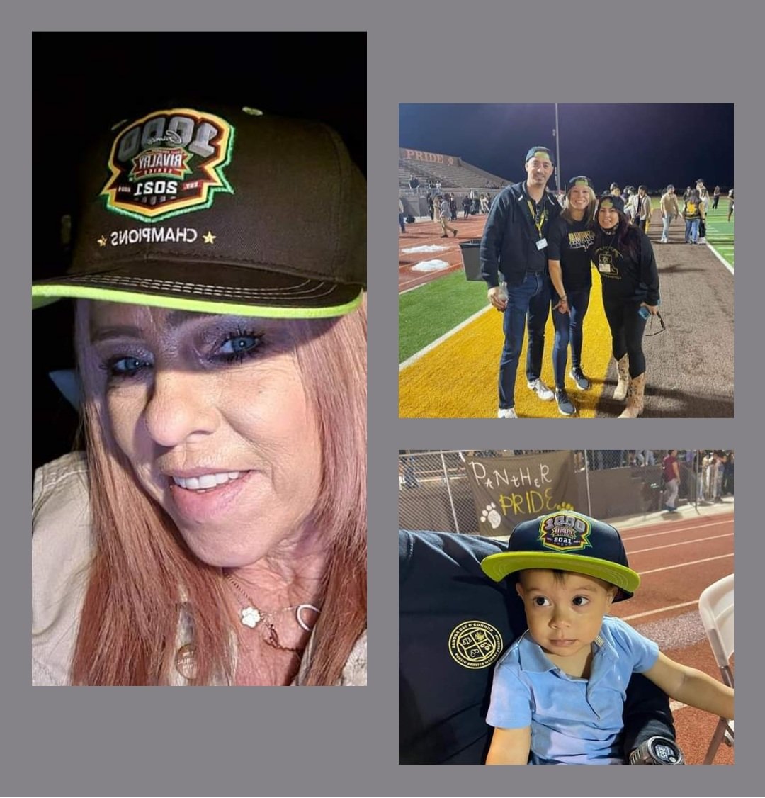 cynsationalcynd's tweet photo. Wearing our Great American Rivalry hats for our victory πΎππΎ #powerforwardgoldenpanthers #austinattitude #battleoftheclaw https://t.co/osnImFFpLs