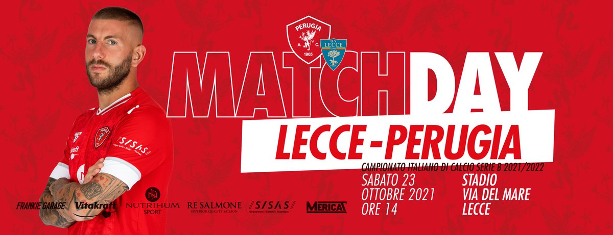 ACPerugiaCalcio's tweet photo. SUUUPER MATCH DAAAY!
โฝ๏ธ#LeccePerugia
โฐ 1โฃ4โฃ
๐๏ธVia del Mare
๐บ @SkySport @DAZN_IT @HelbizLive
๐ฒ come sempre restate collegati con noi..pre partita, cronaca e interviste post gara!
FORZA RAGAZZI!
#LECPER @Lega_B #SerieBKT https://t.co/9rQdttyaqt