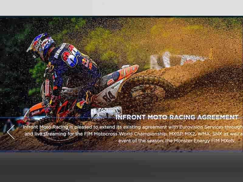 landiniroberto's tweet image. #EurovisionServices con #Infront nel #motocross fino al 2024
Infront Moto Racing estende l'accordo con Eurovision Services per la distribuzione mondiale e lo streaming di eventi di motocross fino al 2024.
buff.ly/3pj2UmC