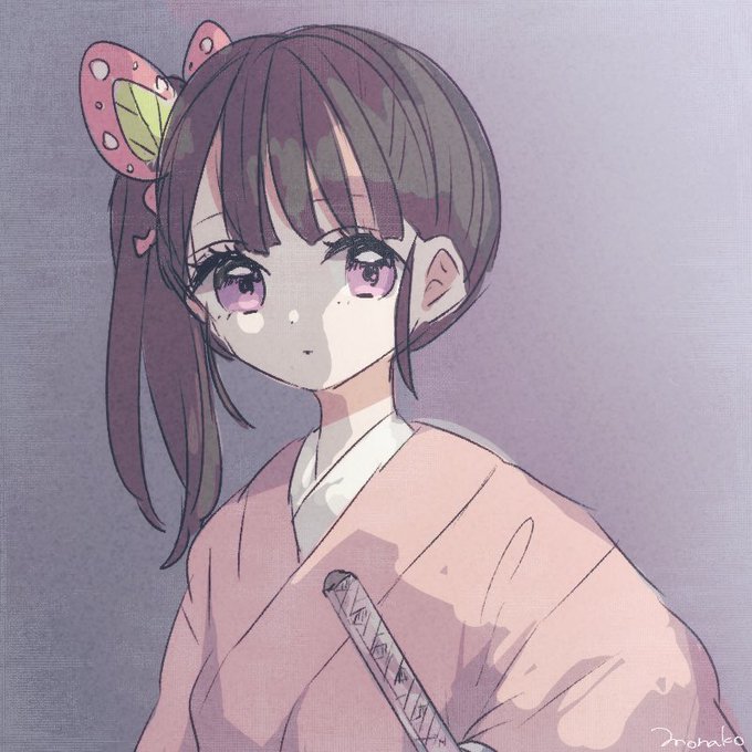 もなこさんがTwitterに投稿した栗花落カナヲ(鬼滅の刃)のイラスト。