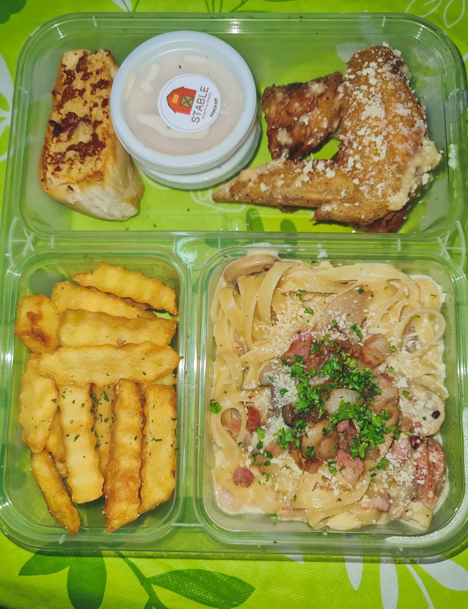 awesamdiary's tweet photo. Cravings Satisfied. π
Pasta and Wings Combo
Restaurant: STABLE
πLos BaΓ±os, Laguna
Ordered via Foodpanda App.
Click this link to order: https://t.co/NOSgAnlFT7
#iamsimplyaweSAM #aweSAMeats https://t.co/xFlhaVluxp