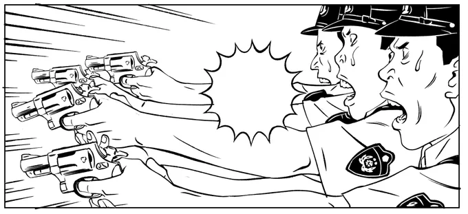 本日のお仕事(の一部)。
A piece of today's work. 

昨日描いたカット、全員が左手で銃を構えてることに気付き、慌てて直した。
最近こういうミス多いなー。

そのうちうっかり左手で描いてたりしてな。

『EVOL (イーヴォー)』
第3巻、12月10日発売!!!
https://t.co/1JfgSdRPoB

#EVOL 