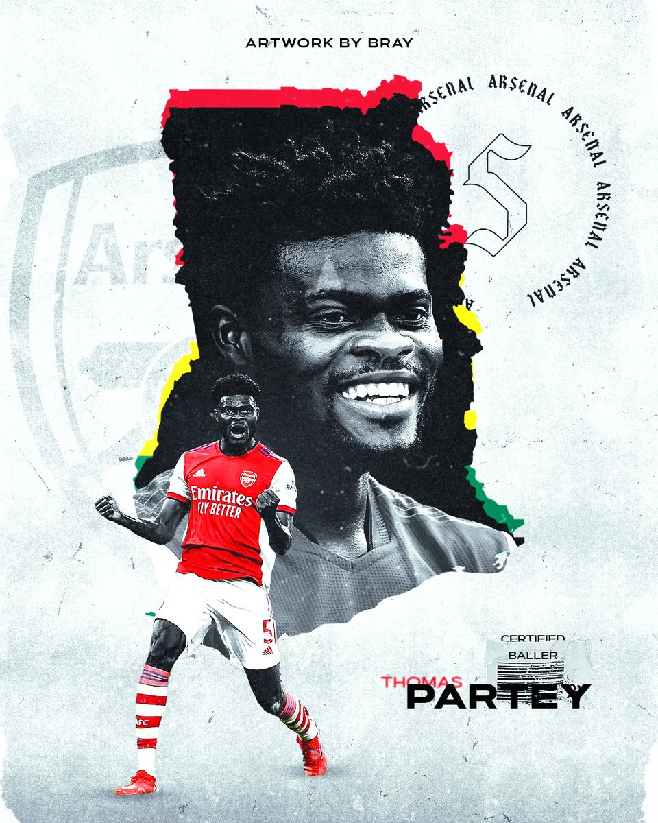 Our Ghanaian scored his first Arsenal goal... Decided to design him a tribute.
@Arsenal @Thomaspartey22 @brfootball
#ARSVIL #COYG #AFC #GhanaToTheWorld #GraphicDesign #PremierLeague