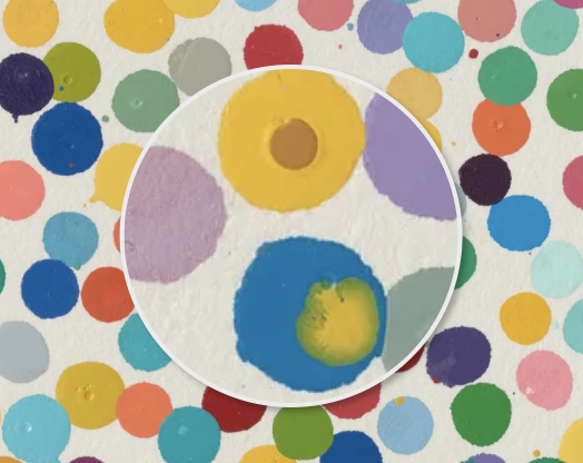 💸💸Another day, another detail from my beautiful Damien Hirst's The Currency NFT, "Bam It Sounds Like A Stretch" 💸💸currency.nft.heni.com/item/8476 #DamienHirst #DHCurrency #HirstCurrency #NFTs 
@HENIGroup <a href="/hirst_official/">Damien Hirst</a>