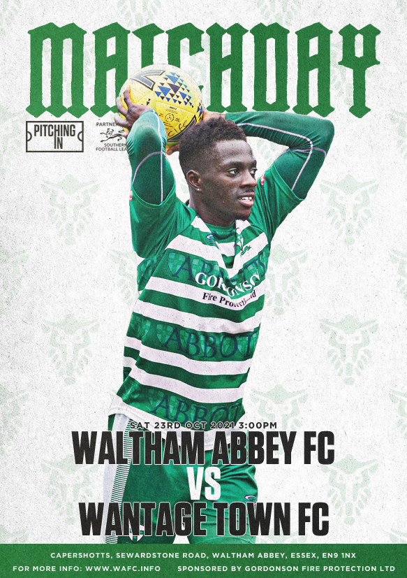 walthamabbeyfc's tweet photo. 💚⚽️MATCHDAY⚽️💚

🆚 @WantageTownFC 
🏆 @SouthernLeague1 
⏰ 3:00PM
🏟️ Capershotts, EN9 1NX
 
#UPTHEABBEY https://t.co/GxpW2aAVEY