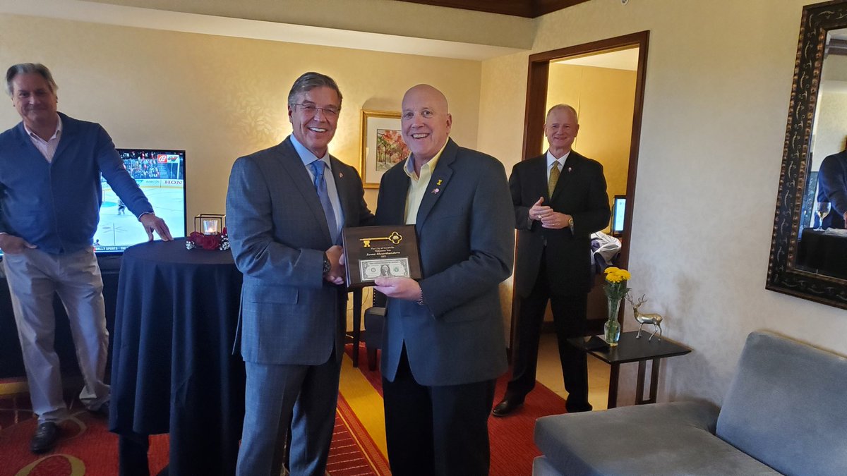 Key to the City in Coralville ….. wonder if we qualify any where else….actually… not in St. John’s…..