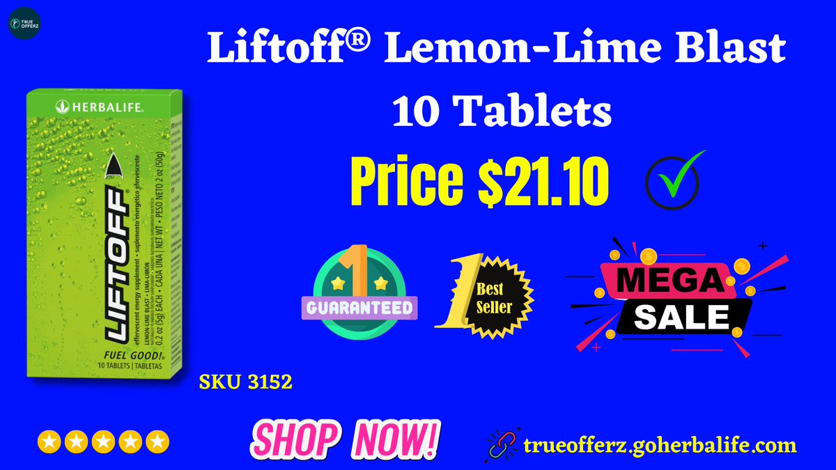 TrueofferzF's tweet photo. Liftoff® Lemon-Lime Blast 10 Tablets
Best Herbalife Products by Best Seller
Product SKU 3152
Price: $21.10

Visit link:___
https://t.co/sdiIdSqgzc
#herbalifeliftoff #herbalifelemon #herbalifelimeblast #herbalife10tablets
#herbalife #herbalife24 #herbalifeformula #healthy https://t.co/TvvD5Zxr1g