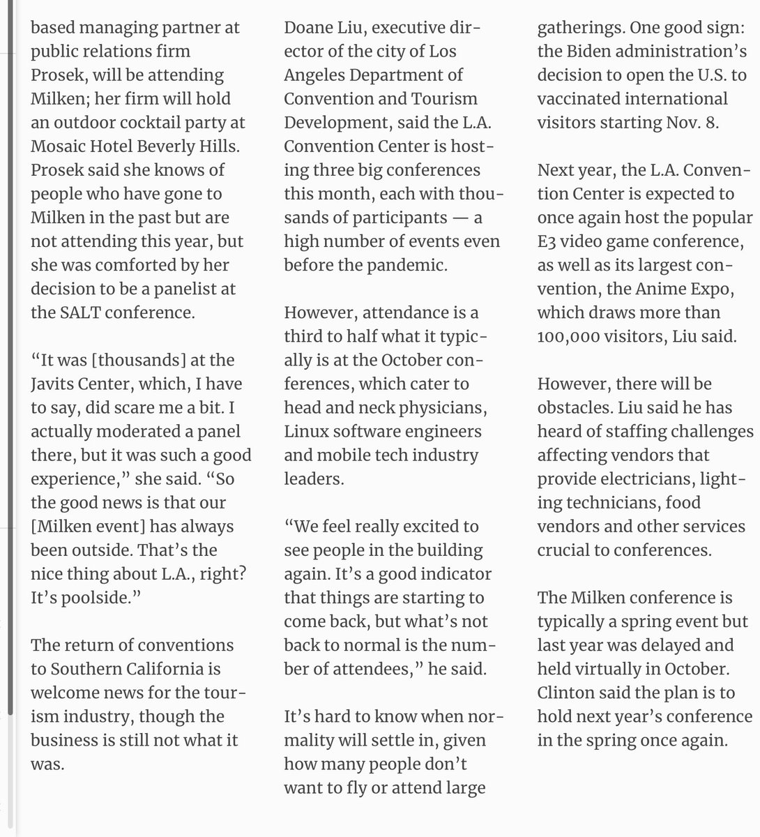 CurtisSChin's tweet photo. Thank you, Los Angeles! “Milken Global Conference 2021: A COVID-era gathering” — LA Times. #MIGlobal #GotContent
https://t.co/BCRzea9hSF @ldarmiento reports.
Among the attendees 👋 @IdaLiu @jonmchu @PoliticoRyan @KulkarniManju @SusanLiTV @AndrewYang… https://t.co/wJR8AVTYXp https://t.co/xBZNmFpGwn