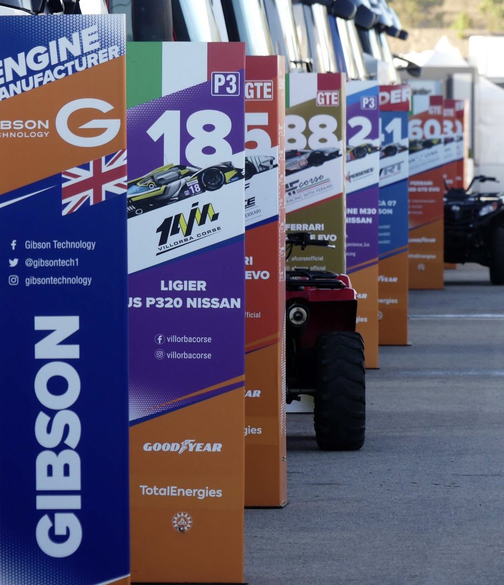 gibsontech1's tweet photo. Great to be here for the final #ELMS race of the season @AIAPortimao, 14 Gibson powered LMP2s competing in #4HPortimao, qualifying later today, race tomorrow👏@EuropeanLMS #LMP2 #Gibsontechnology https://t.co/XmiDt8V0Fv