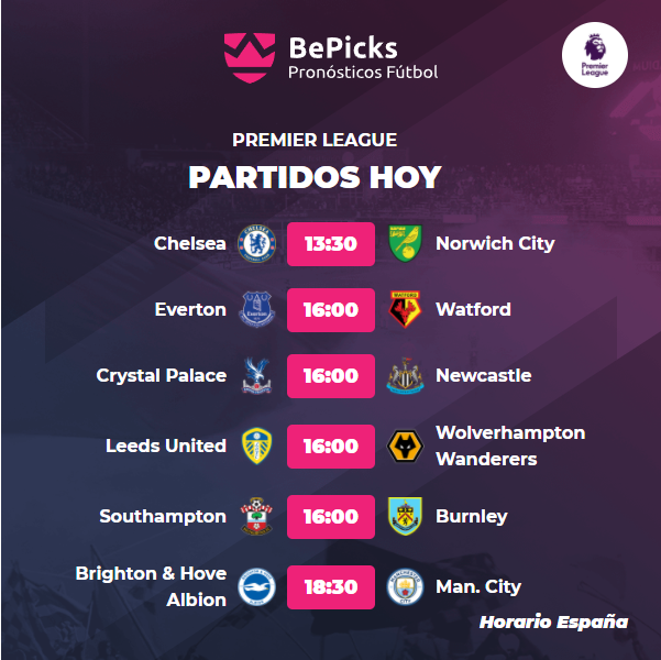 BePicks_Es's tweet photo. #Sábado con mucho #fútbol en la #PremierLeague. Os dejamos los #horarios de hoy 🏆⚽🔥!
Aprovecha para dejar tu #pick en nuestros torneos oficiales y competir con jugadores de todo el mundo por grandes premios.  
https://t.co/IdhwebBvk4 https://t.co/qaknCBEvso