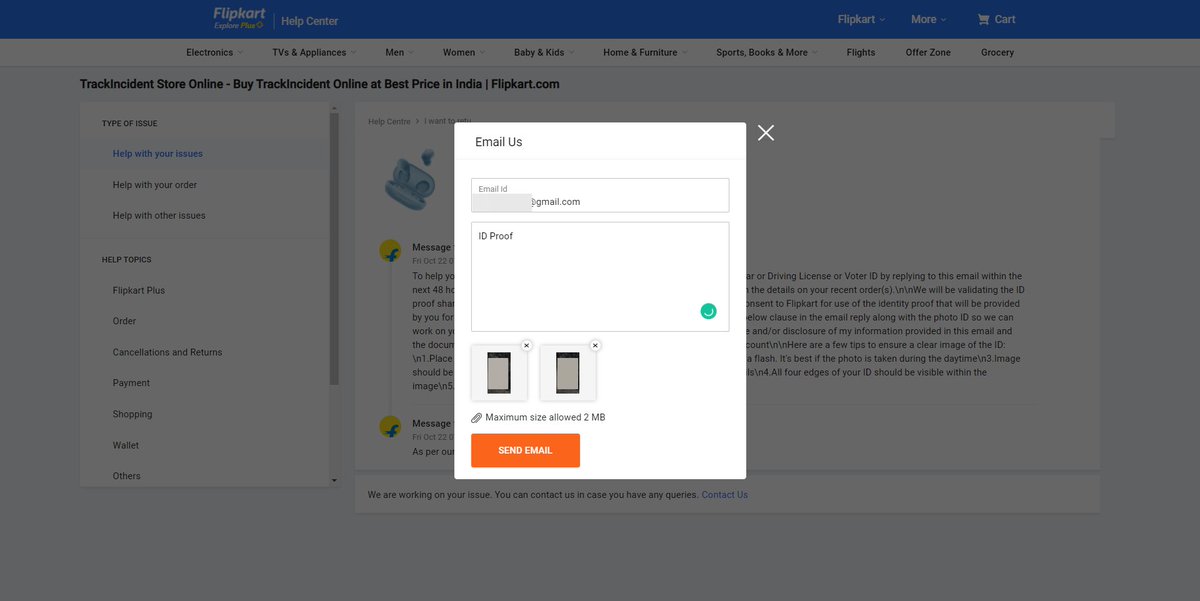 mindjek07's tweet photo. @Flipkart @flipkartsupport WTF is This -_-, I tried to upload my ID Proof from the Flipkart website and app and Email but Failed on all of it. https://t.co/xzcg2r94CO