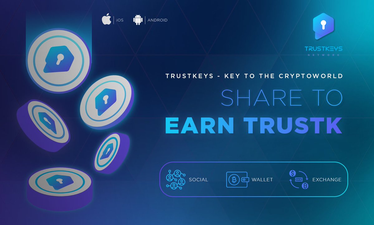 TrustKeysGlobal's tweet photo. The more you share, the bigger the reward #TRUSTK
Details at the link: 
https://t.co/QRQntL6gQd https://t.co/YEGdikh9Mv