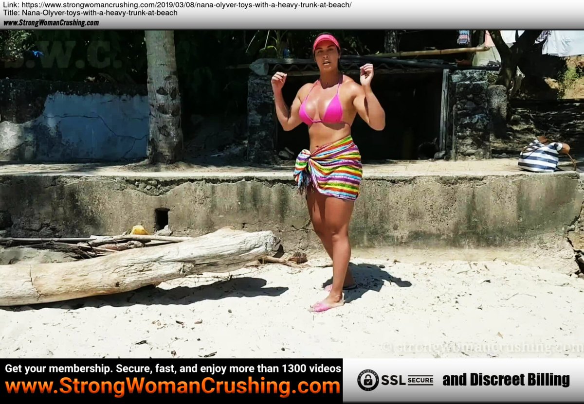CrushingWoman's tweet photo. Nana Olyver toys with a heavy trunk at beach-20211023-071005: Nana, Super strong muscular enjoying their strength and power, watch our videos and get impressed!-20211023-071005.… https://t.co/XnbrWaY9ls #Nana #TreeLifting #featsofstrength #strongwomancrushing #マッスルガールズ https://t.co/uKAfFf6M83