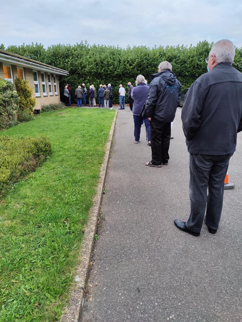 velocityblade's tweet photo. Bloody GPs and their idleness and inefficiency!
It's 8am on Saturday. Flu vaccination appointment. We have 2 1-way systems dependent on age range, moving along nicely.
All arranged by text (no face to face).
In and out including queueing, 10 mins.
Javid, you need to apologise https://t.co/DHqMs2kSV3