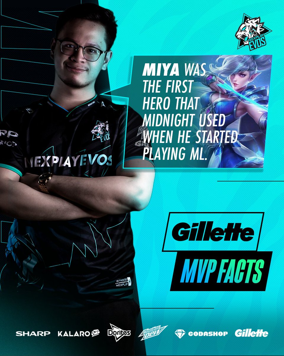 NexplayEsports's tweet photo. Get to know Midnight a little bit better with this fact!
Order your favorite merch here: https://t.co/vkMcdJStNt
#NexplayEsports #TheNexplayWay #NexplayRoar #OneTeamOneGoal #EVOSEsports #MLBB #Codashop #Sharp #MountainDew #Doritos #Gillette #KALARO https://t.co/9bJrNQPjwA