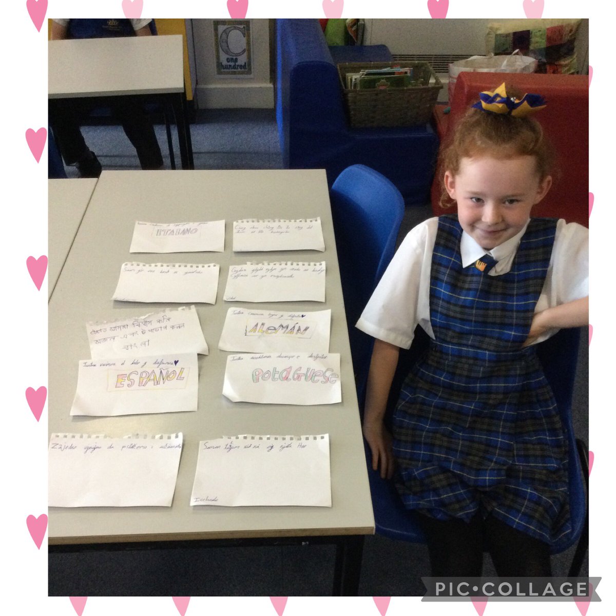 Miss_BurkeQP's tweet photo. Maisie has created our school vision in multiple languages following work with @caroltaylor722 🤩 💙
Together, we believe, achieve and enjoy!
@QueensCoEURC https://t.co/c14pzUw9WE