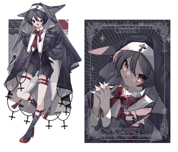 いろんな服を着せるのが好きです🥳 
#絵柄が好みって人がいればいいなぁ 