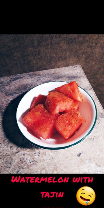 Watermelon with Tajin https://t.co/c9HUU0qtWq