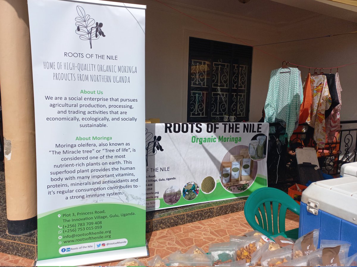 rootsofthenile's tweet photo. We are exhibiting our organic moringa at #TheLookOutCafe Gulu at the #farmersmarket day event, today.
Please find time to pass by with a friend and pick your moringa powder, any size of your choice is available 😊 https://t.co/k5sQBOEjLS