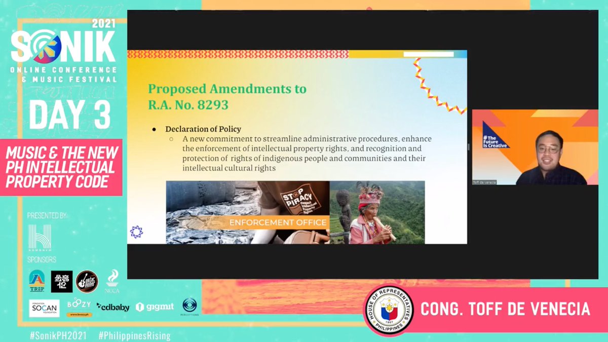 Inspiring start to Day 3 of #SonikPH2021 from our Keynote speaker Cong. Toff de Venecia! 

#TheFutureIsCreative
#PhilippinesRising ⤴️
