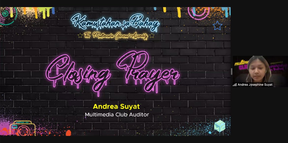 ustshsmmc's tweet photo. NOW: We now have MMC's Auditor, Andrea Suyat, as she leads us in the closing prayer.
#MMCanongGAnap #MakeYourMarkWithMMC #FeelTheGlowWithMMC #MMClubhouse #MMConnect https://t.co/EI0qYLRSda
