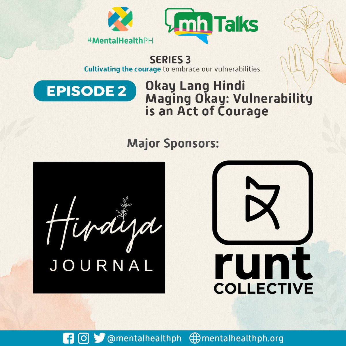 mentalhealthph's tweet photo. @ncmhhotline @qRStuvMojica @eyzeeh @mapoyaj @srhmndy @psyrown_ @migoyreyes_ @eM_sErotonin @MeisterVhin @Whenisayroanne @lovejonine This event will not be possible without our sponsors, partners and volunteers. Thank you to all of you! #MHTalksS3 #MentalHealthPH https://t.co/6wBob8hzou