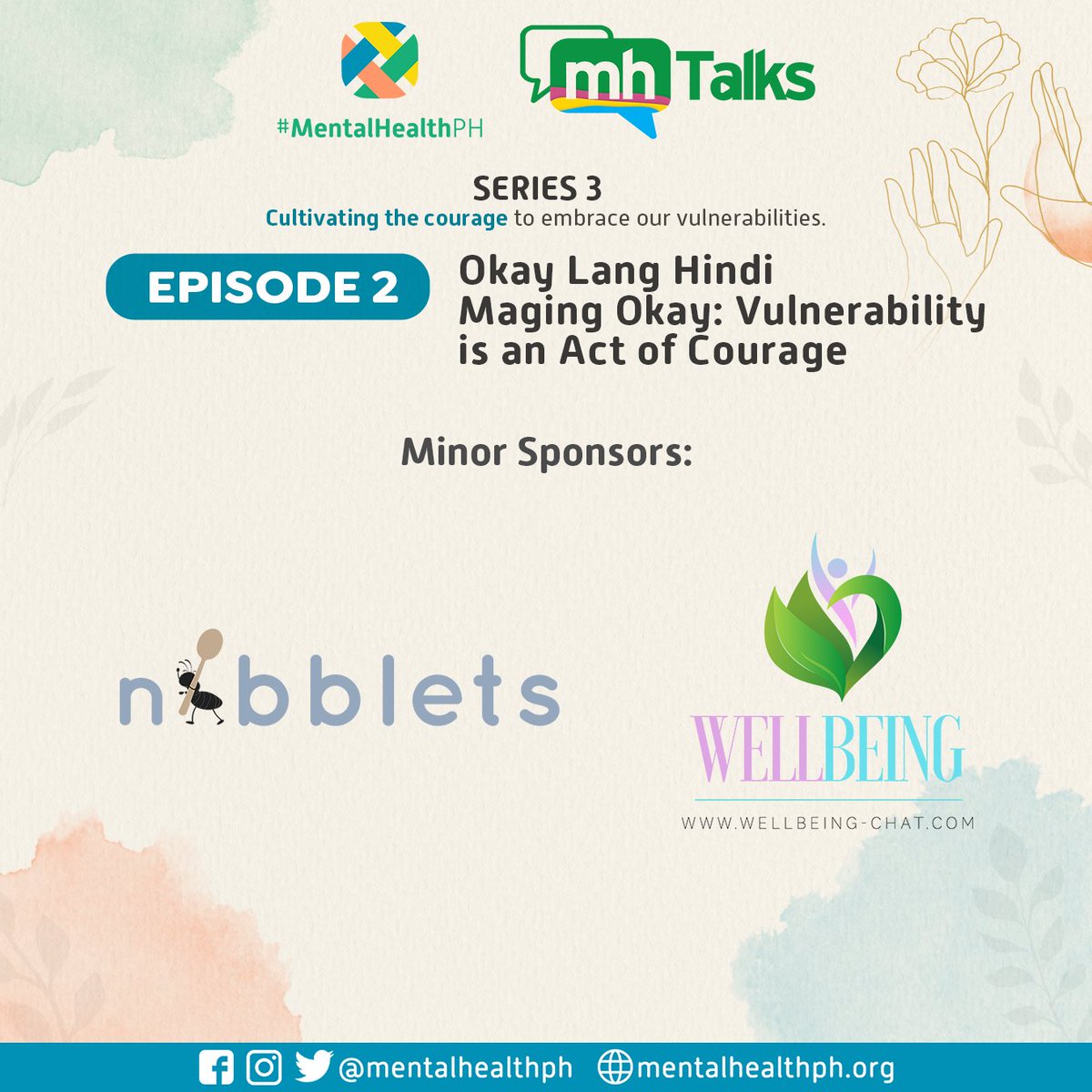 mentalhealthph's tweet photo. @ncmhhotline @qRStuvMojica @eyzeeh @mapoyaj @srhmndy @psyrown_ @migoyreyes_ @eM_sErotonin @MeisterVhin @Whenisayroanne @lovejonine This event will not be possible without our sponsors, partners and volunteers. Thank you to all of you! #MHTalksS3 #MentalHealthPH https://t.co/6wBob8hzou