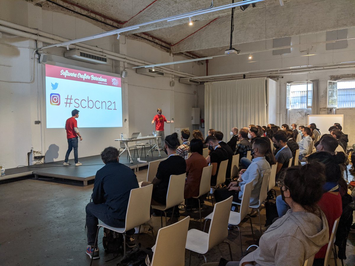 bcnswcraft's tweet photo. #scbcn21 starting! Kudos to speakers, attendees and sponsors for supporting our comeback to an in person event 👏 https://t.co/IIWkXrOgT0