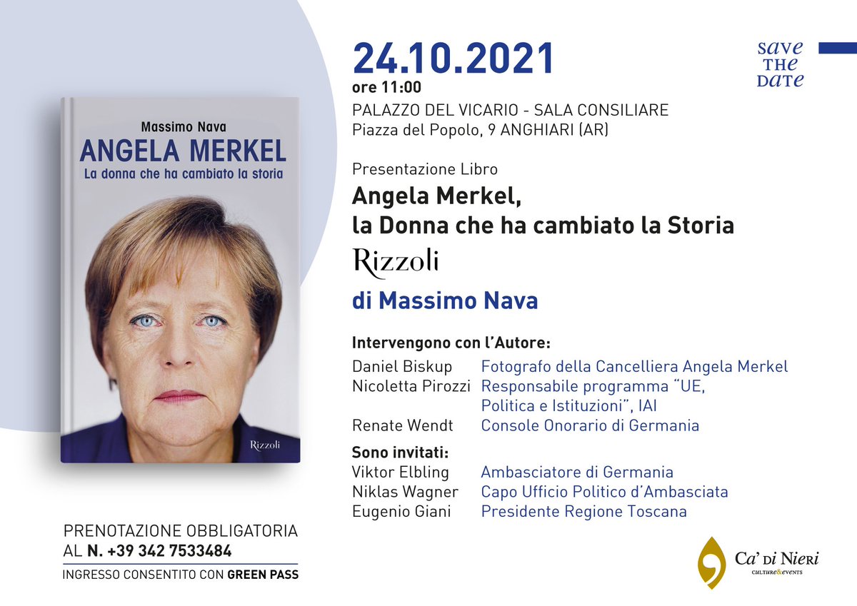 ca_nieri's tweet photo. Gli Amici che domani 24.10 ore 11:00 non riusciranno a unirsi a noi per l’appuntamento di Anghiari possono seguire la diretta streaming a questo indirizzo.

https://t.co/oMUJdXF0yL 

#massimonava #danielbiskupgermany #angelamerkel #anghiari https://t.co/QOtmR5M6k1