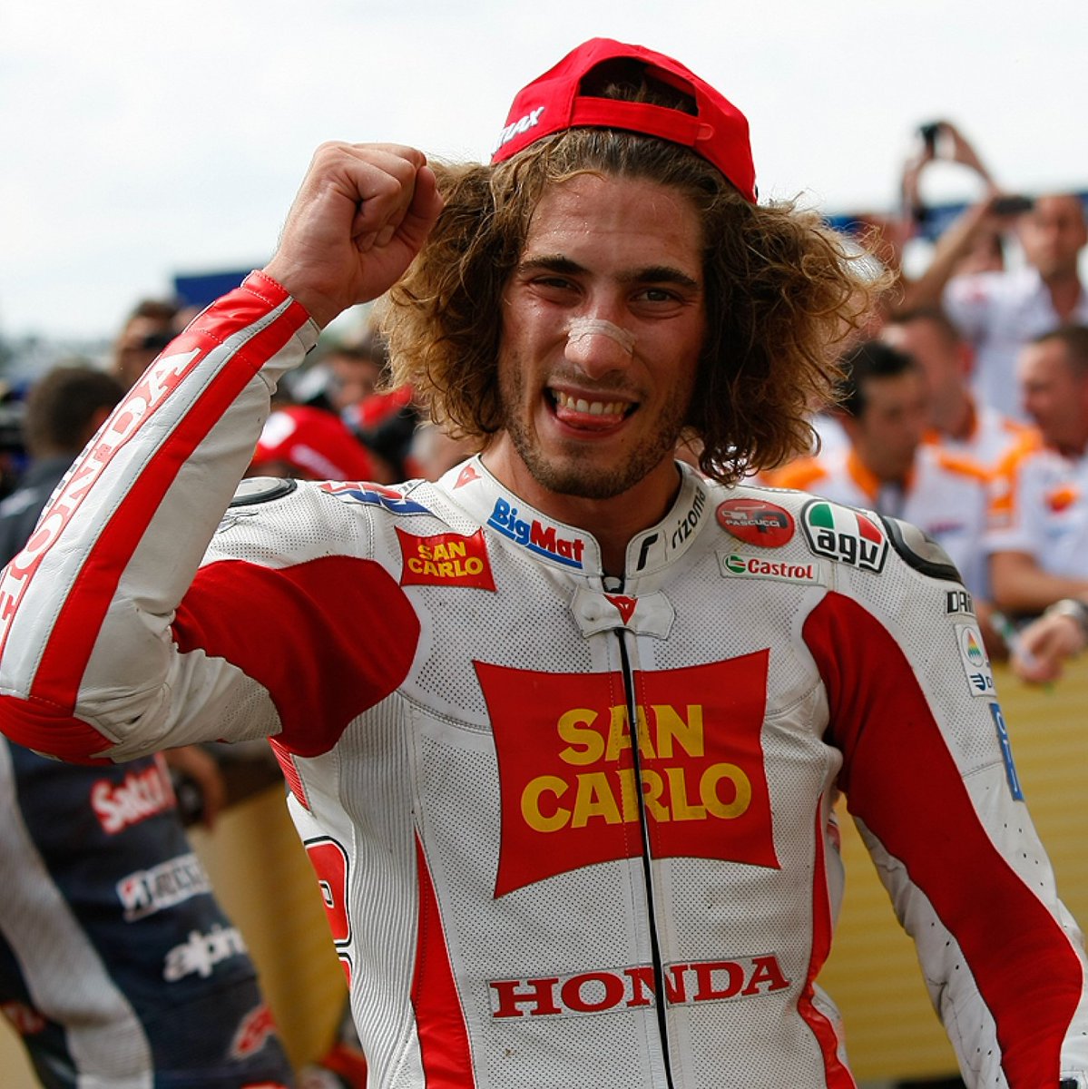 MotoGP's tweet photo. 10 years on, we remember the great Marco Simoncelli 

A larger than life character. With big hair and a big heart, Marco's presence in the paddock has never faded 

#SempreNelCuore 💕 https://t.co/xOrwG4TktX