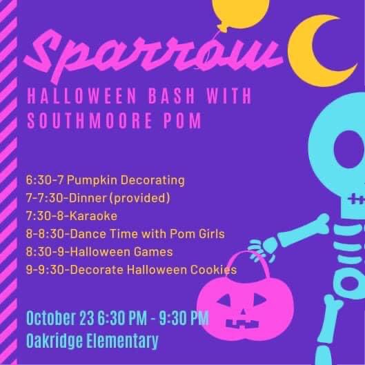 SparrowProject3's tweet photo. Happy Halloween Bash! We are looking forward to a fantastic evening of fun, food, dancing, and singing! (Costumes are optional.) If you need the enrollment link- message us! https://t.co/ZqZ7jgJXkA