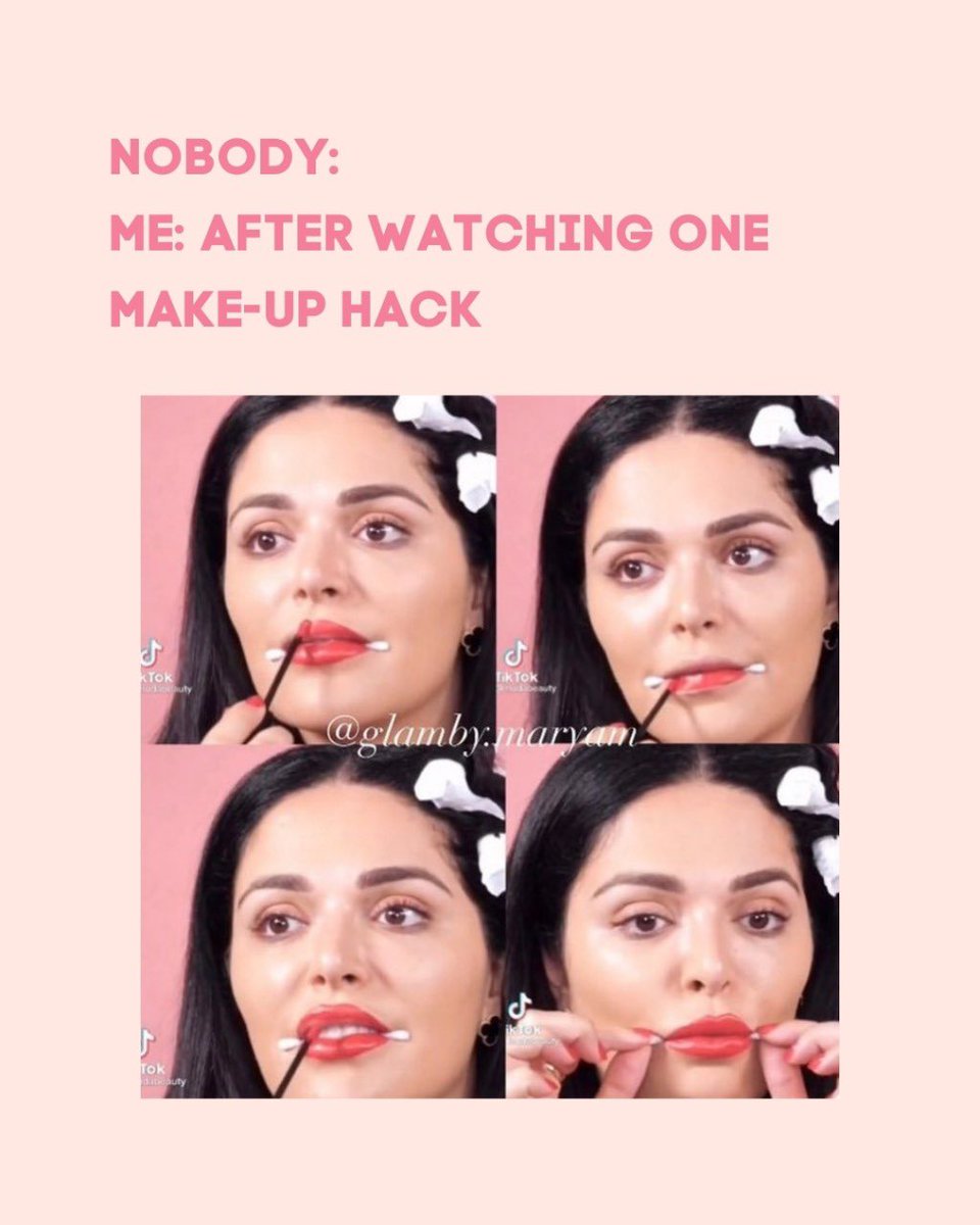 MonaKattan's tweet photo. Who else is guilty? 🤣❤️
-
#MonaKattan #HudaBeauty #MakeUpHacks #MakeUp #Meme #MemesDaily #Memes😂 #MakeupMeme #Memedaily #Hack #LifeHack #Beauty #Funny #Lipstick #LipstickHack https://t.co/jHm9FbkNYs