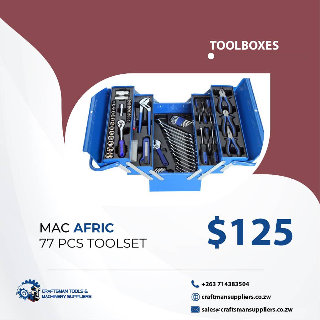Craftsmanzw's tweet photo. A must have for your workshop! Get this toolbox at just $125.

Kindly reach out to us via: 
WhatsApp/Calls - +263714383504
Email - sales@craftsmansuppliers.co.zw

Or visit our website https://t.co/DbKi1gq8sV for more about us.

#toolsandmachinery
#redmarketsunday #redmarket https://t.co/cZ6MQV4AoK