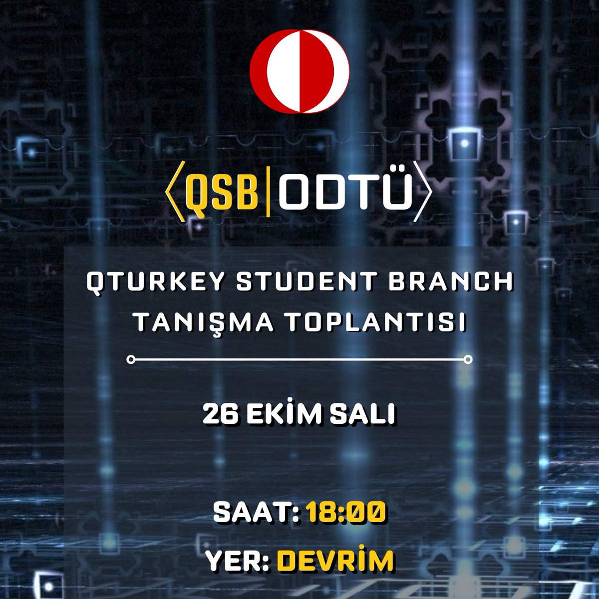 26 Ekim Salı günü 18.00'de gerçekleşecek olan tanışma toplantımıza ilgilenenleri bekleriz!