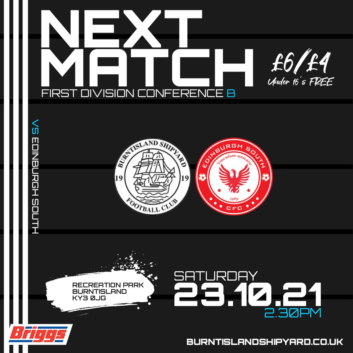 BShipyardFC's tweet photo. Come along to the Shippy and see the boys take on @Edinsouthfc in a Conference B league match. https://t.co/5UxG1pkt8N