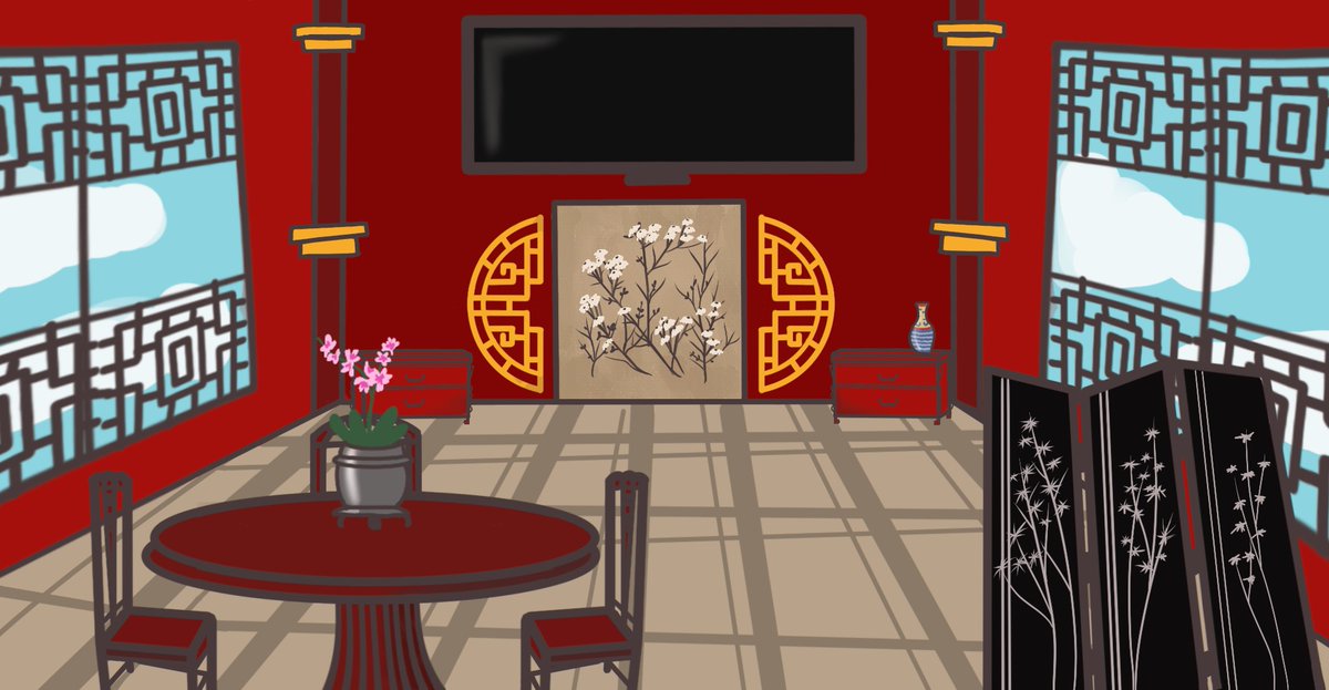 CrooksNFT's tweet photo. 🔴 The Crimson Clan holds their reign in the Crookiverse from their palace in the sky. 
Here's the headquarters where decisions are made, trophies are stored, and where Crimson Clan Crooks convene and hang out. https://t.co/x0vEtFMIkQ