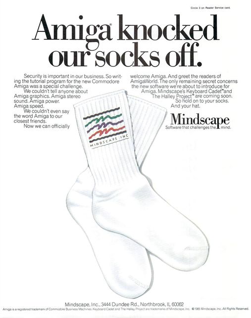 VingTroiSeize's tweet photo. Socks (year 1985)
#sock #amiga #commodore #cbm #AMIGA #retrocomputer #retrogaming #80s #90s #Geek #EvilBay #fanatic #mindscape
Posted in 2017 https://t.co/utDzqCqyeu
