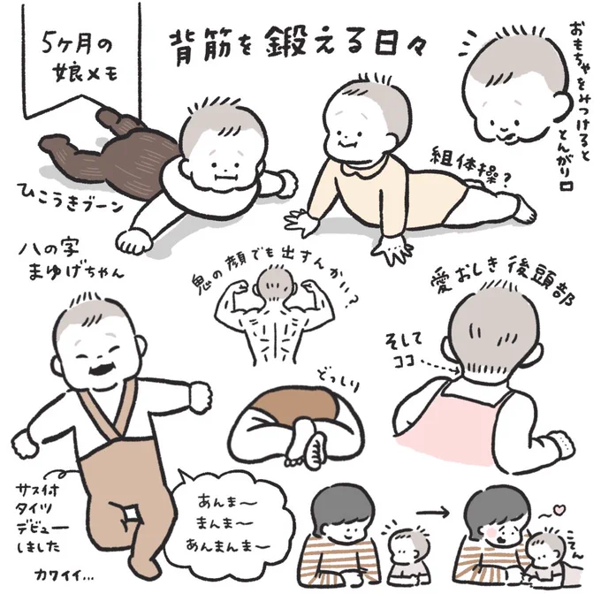 5ヶ月になりました👶可愛さが倍速で増していく〜! 