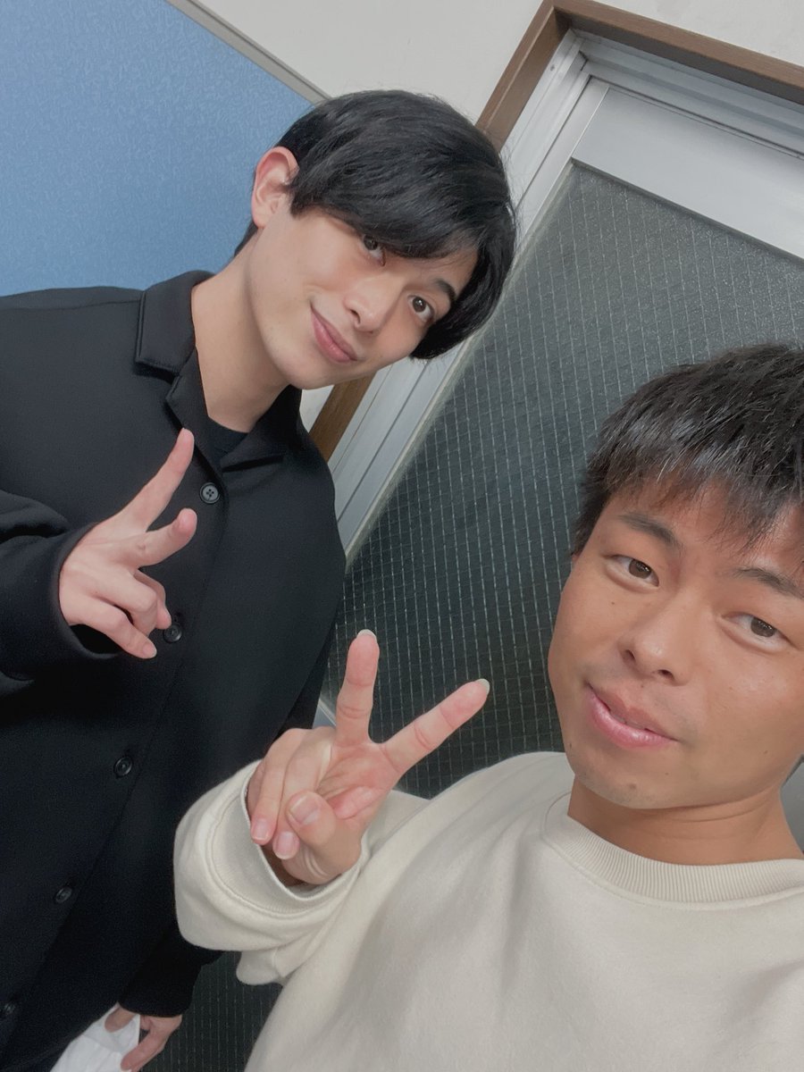 matchanday's tweet photo. 昨日で舞台稽古終了☺️

あとは10/27〜11/3の本番をやり切るのみ！
稽古終わりにしゅうちゃんに撮っていただきました✨

ぜひ本番見に来てください！ https://t.co/dX8NCJpQQO