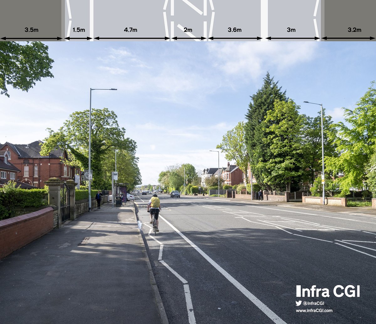 InfraCGI's tweet image. It's just tarmac and kerbs...