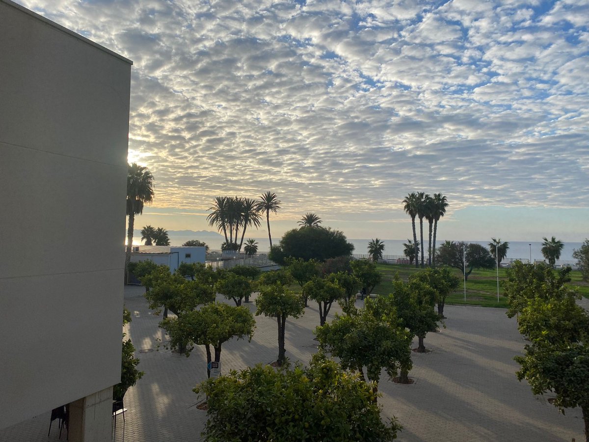 ualmeria's tweet photo. Las nubes acompañan este precioso amanecer en nuestro campus! 🌤️
#ual #soyual #campusual https://t.co/xNdTGVMnJl