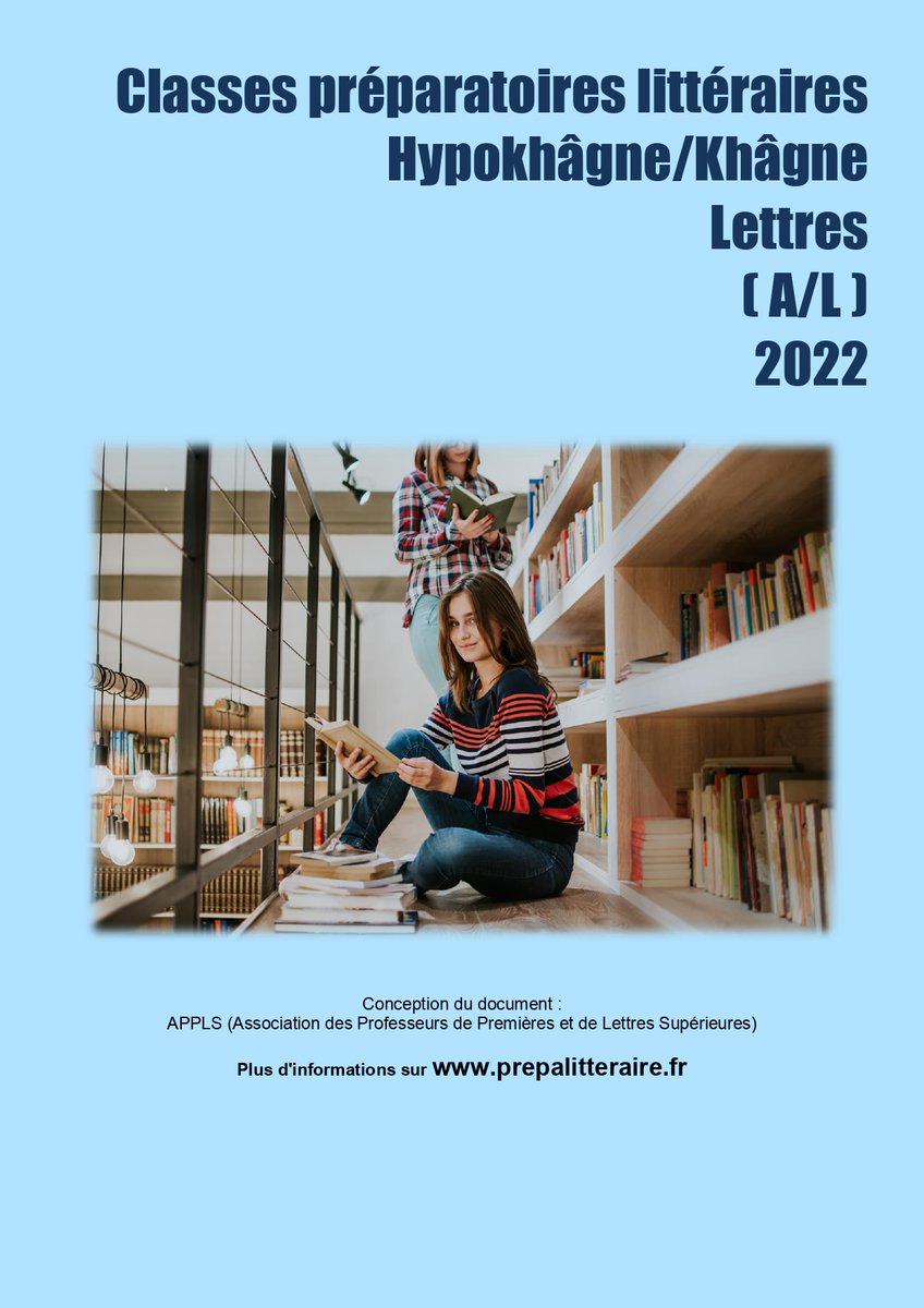 PhPrudent1's tweet photo. Pour les élèves de terminale intéressés par une prépa littéraire A/L, vous trouverez ci-dessous une plaquette conçue pour vous par l'APPLS (https://t.co/42ttPEAOAu pour plus d'infos). N'hésitez pas à lire, diffuser et poser des questions, y compris sur ce réseau ! #APPLS https://t.co/mAewseFPWo