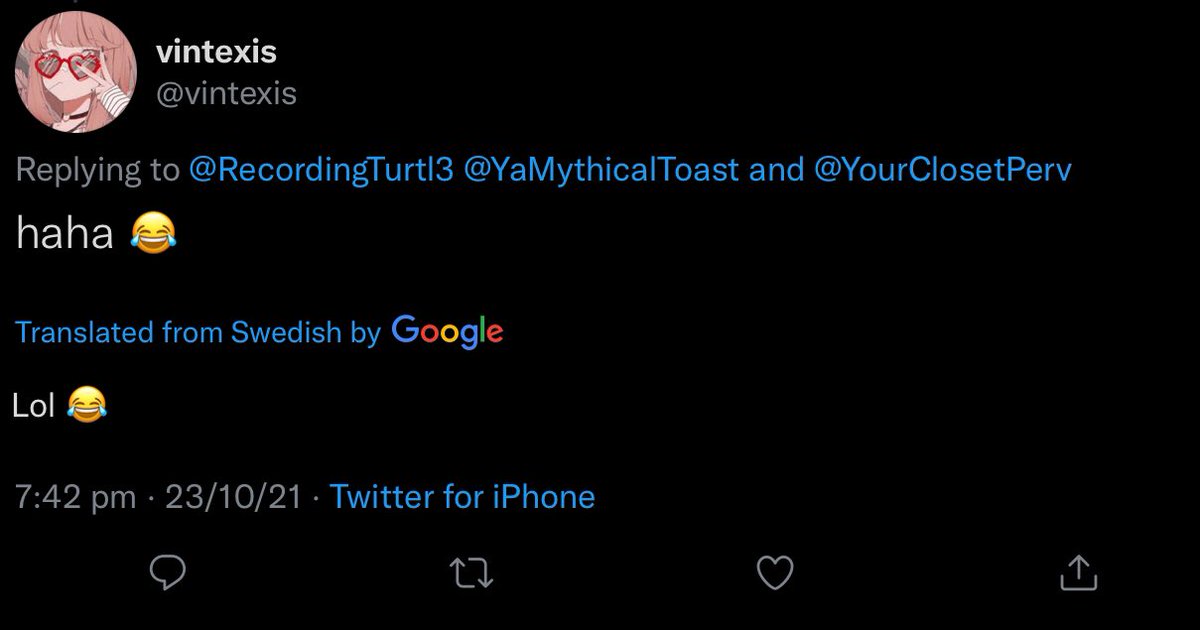 RecordingTurtl3's tweet photo. @vintexis @YaMythicalToast @YourClosetPerv Man tweeted in fucken sweedish https://t.co/RqbM2eqfHM