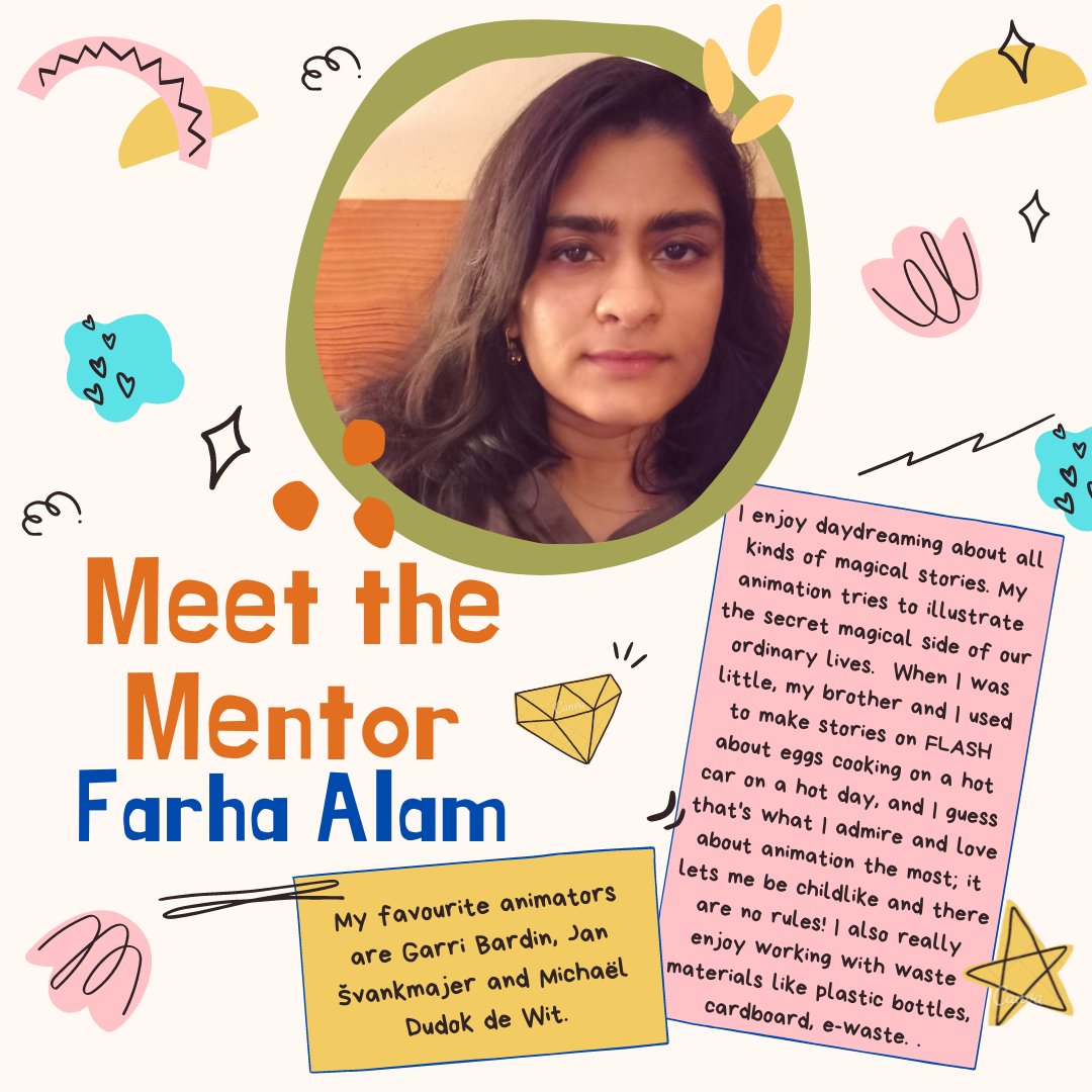 ToonClubIndia's tweet photo. #MeetTheMentor Farha is a storyteller &amp; stop motion animator. She really enjoys movement, working with her hands &amp; making soundscapes. She does commissioned projects, workshops &amp; ad films but tries her best to use recycled or abandoned materials https://t.co/eP9lOugHaY 
#creative https://t.co/SIkDwgKQqx