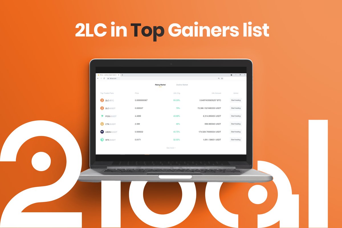 2local_Persian's tweet photo. #2lc woke up!! Once again among the Top Gainers at Bitrue! Don't miss this unique opportunity to become a part of our innovative project! There is still time! Trade on #Bitrue and #pancakeswap ! #cryptoworld #crypto #2lc #Simplex #Bitrue #lowfee #blockchain https://t.co/Do2ukZNC9e