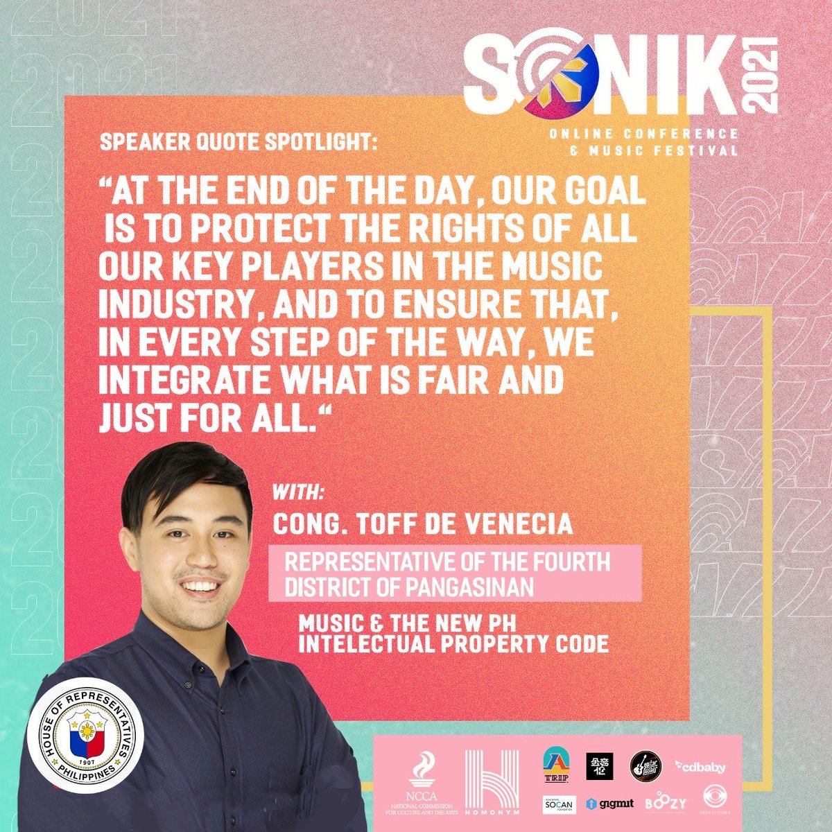 Amen to that, Cong. Toff! #SonikPH2021 #PhilippinesRising ⤴️