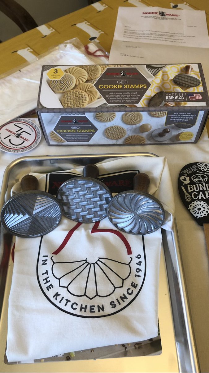 Huge thanks to Nordic Ware for the fabulous prize of their Geo Cookie Stamps as the ⭐️ baker prize on Biscuit Week on #GBBOTwitterBakeAlong competition <a href="/thebakingnanna1/">The Baking Nanna</a> <a href="/Rob_C_Allen/">Robert Allen</a> I’m so excited to use these cookie stamps &amp; create delicious biscuits for family &amp; friends.