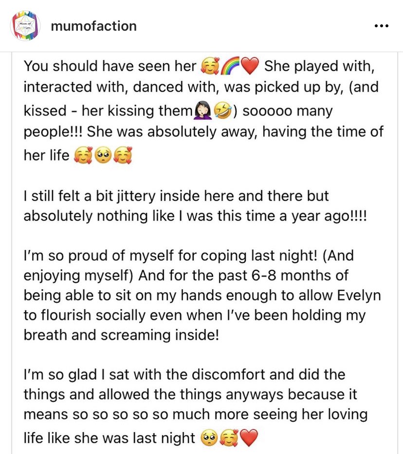 action_mum's tweet image. 1/2 Feeling the discomfort and doing it anyways in order to live true to my values …

#ACT #acceptanceandcommitmenttherapy #maternalOCD #mystory #Birthtrauma #PTSD #survivor #pandemicbaby #mumofACTion #comingoutofthecloud #proudofme #unspokenwomanhood