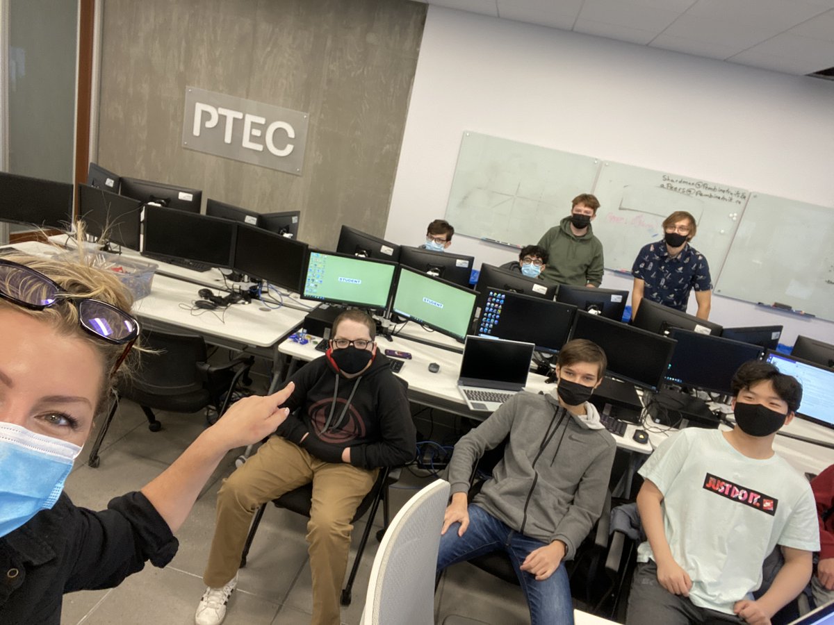 PTECwinnipeg's tweet photo. Let's go!!!!!!!! Good luck, PTEC @pembinatrails @CyberPatriot. Along with four other teams, we are thrilled to have our first-ever, all-female team. Liftoff is at 10.☘️👏💻🕵️ Thanks coach Hardman. https://t.co/9nzxAWEXrv