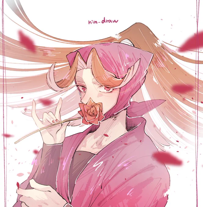 #nin_draw
滝ー!!🌹 